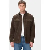 Camel active Cord overshirt van 100% katoen - Maat menswear-M - Olijfbruin