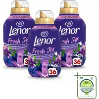 Lenor 3 x - Wasverzachter - Fresh Air Maneschijn - Ultra Geconcentreerd - 36 Wasbeurten - Grootverpakking - Vaatwasstrips - Wasverzachter - Frisheid - Buiten Geur - Wasgoed - Kledingbescherming