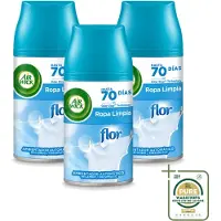 Air Wick 3 x - Luchtverfrisser Navulling - Bloem & Fris - Automatische Spray - 250 ml - Wasstrips - Luchtverfrisser - Bloemige Geur - Automatische Geurverspreiding - Geurneutralisatie - 24/7 Geurstop