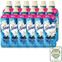 Soupline 12 x – Wasverzachter – Energie Jasmijn & Witte Bloemen – 950 ml - Wasstrips - Wasverzachter - Jasmijn - Witte Bloemen - Fris - Energie
