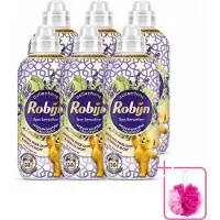 Robijn 6 x – Wasverzachter – Intense Spa Sensation – 765 ml - Bulkverpakking - Wasverzachter - Douchemop - Eucalyptus