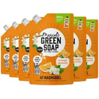 Marcel's Green Soap Afwasmiddel Navulling - Sinaasappel & Jasmijn - 6 x 500 ml
