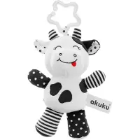 Akuku Pluche koe rammelaar 22 cm - Babyknuffel