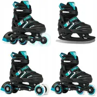 Raven Verstelbare 4-in-1スケート/inline skates met LED-wielen, maat 30-33