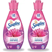 Soupline 2 x – Wasverzachter – Infinite Freshness Floral Happiness – 800 ml - Voordeelverpakking - 2 stuks