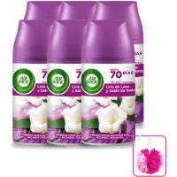 Air Wick 6 x - Luchtverfrisser Navulling - Maan Lelie - Automatische Spray - 250 ml - Bulkverpakking - Maanlelie geur - Douchemop - Essentiële oliën