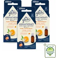 Glade 3 x - Mistnavulling Pure Happiness - Aromatherapie - 17,4 ml - Grootverpakking - Vaatwasstrips - Aromatherapie - Geurverspreiding - Geurboost - Positieve Geur - Sinaasappelolie