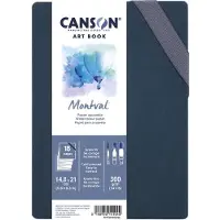 Canson schetsboek ART BOOK Montval accordeon, 148×210 mm, 300 g/m², zwarte hardcover