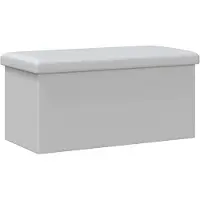 vidaXL Vouwbare Opbergbank Wit 180 kg 80 L 77 x 38 x 38 cm PVC