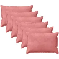 vidaXL Kussensloop 6 st HOUTEN Roze 40 x 60 cm Fluweel
