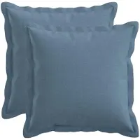 vidaXL Kussen met kussen HOUTEN 2 st Jeans Blauw Faux Linnen