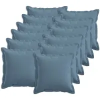 vidaXL Kussen met kussen HOUTEN 12 st Jeans Blauw Faux Linnen