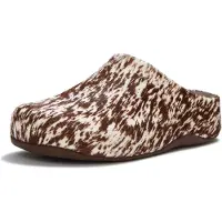 FitFlop Women Shuv Pony Mules Brown/White-Schoenmaat 37