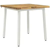vidaXL Eettafel met levendige rand 90 x 90 x 75 cm Massief Acacia Hout