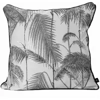 Chic Home Decoratieve kussenhoezen 45x45cm - Chic Bold Palmen Zilver