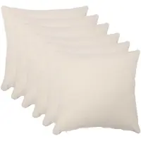 vidaXL Kussensloop 6 st HEERLEN Crèmekleurig 65 x 65 cm Bouclé