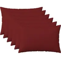 vidaXL Kussensloop 6 st HEERLEN Wijnrood 50 x 75 cm Stof