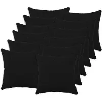vidaXL Kussensloop 12 st HEERLEN Zwart 40 x 40 cm Bouclé