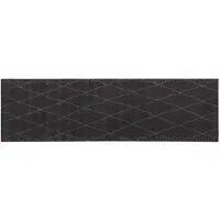 vidaXL Keuken Tapijt Antraciet geruit 300 x 60 cm 100% Polyamide