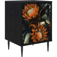 vidaXL Nachtkastje LOCHEM Zwart eiken 36 x 33 x 51 cm Bewerkt hout