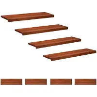 vidaXL Trapmatten 8 st Bruin 90 x 25 x 2 cm Massief beukenhout