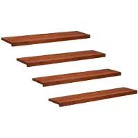 vidaXL Trapmatten 4 st Bruin 110 x 30 x 2 cm Massief beukenhout
