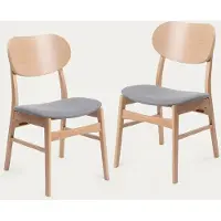 Homla | Set van 2 stoelen | NERGU | naturel | 46x54.2x80 cm | 896328