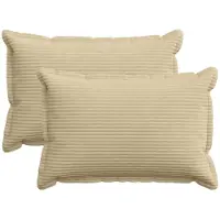 vidaXL Kussensloop 2 st HOUTEN Grijs Groen 50 x 80 cm corduroy