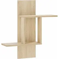 vidaXL Wandplank Sonoma Eiken 59 x 17 x 63 cm Bewerkt hout