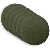 vidaXL Kussensloop 6 st HEERLEN Groen Diam. 40 cm corduroy