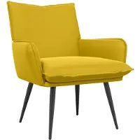 vidaXL Fauteuil Geel fluweel