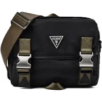 GUESS schoudertas Berlin Multipocket Messenger Black zwart