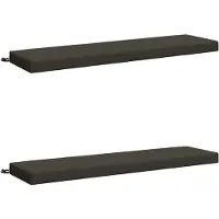 vidaXL Bankkussens SOEST 2 st 100% Polyester Antraciet 150 x 40 x 8 cm