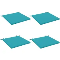 vidaXL Zitkussens SOEST 4 st 100% Polyester Turquoise 70 x 70 x 3 cm