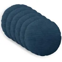 vidaXL Kussensloop 6 st HEERLEN Marineblauw Ø 50 cm corduroy