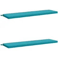 vidaXL Bankkussens SOEST 2 st 100% Polyester Turquoise 140 x 40 x 5 cm