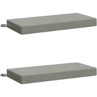 vidaXL Bankkussens SOEST 2 st 100% Polyester Grijs 80 x 40 x 8 cm