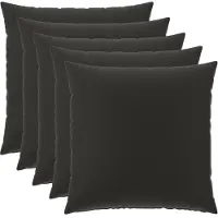 vidaXL Kussensloop 6 st HEERLEN Zwart 80 x 80 cm Polyester