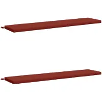 vidaXL Bankkussens SOEST 2 st 100% Polyester Rood 200 x 40 x 5 cm