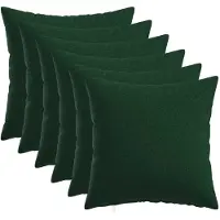 vidaXL Kussensloop 6 st HEERLEN Donkergroen 40 x 40 cm Stof
