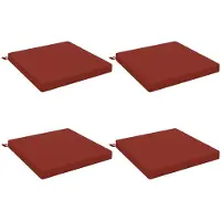 vidaXL Zitkussens SOEST 4 st 100% Polyester Rood 60 x 60 x 7 cm
