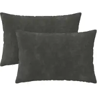 vidaXL Kussensloop 2 st HEERLEN Antraciet 40 x 60 cm Microfiber Fleece