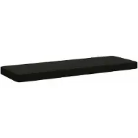 vidaXL 1-delig Bankkussen VUGHT 100% Polyester Zwart 100 x 40 x 5 cm