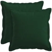 vidaXL Kussensloop 2 st HOUTEN Donkergroen 45 x 45 cm Faux Linnen