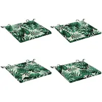 vidaXL Zitkussens SOEST 4 st 100% Polyester Bladpatroon 45 x 45 x 3 cm