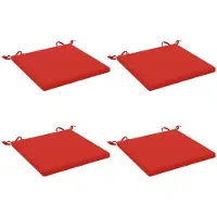 vidaXL Zitkussens SOEST 4 st 100% Polyester Rood 45 x 45 x 3 cm