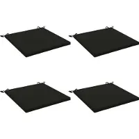 vidaXL Zitkussens SOEST 4 st 100% Polyester Zwart 60 x 60 x 3 cm
