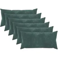vidaXL Kussensloop 6 st HEERLEN Zee blauw 40 x 70 cm Microfiber Fleece