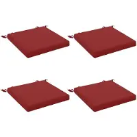 vidaXL Zitkussens SOEST 4 st 100% Polyester Wijnrood 40 x 40 x 5 cm