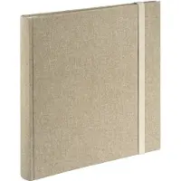 Hama Fotoalbum - - Jumbo Tessuto - 30x30 cm - 60 witte pagina's - Beige